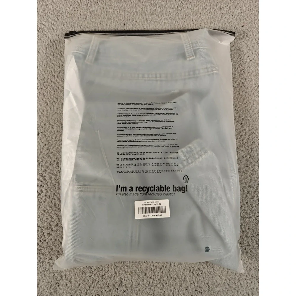 Civil‎ Regime Denim Jean Cargo Shorts Mens 32 Blue Carpenter Workwear New